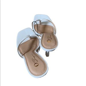 Olivia White Open Toe Sandal